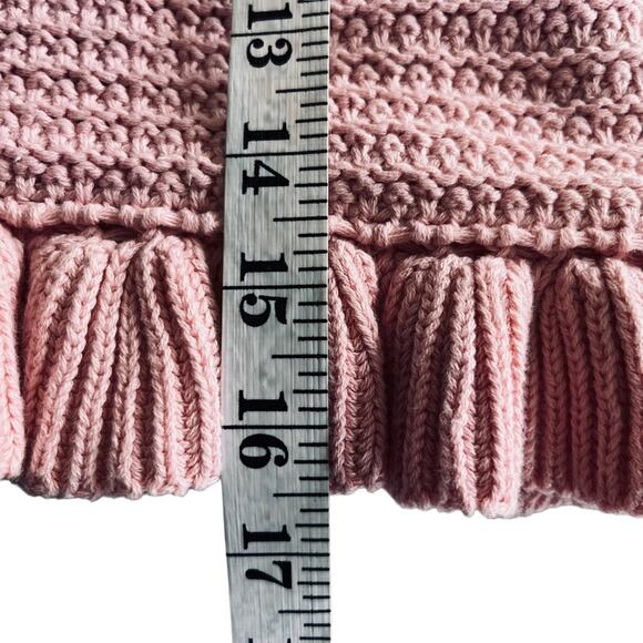 Zara pink knit sleeveless ruffled sweater size Small - Picture 8 of 9